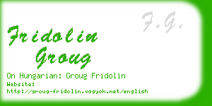 fridolin groug business card